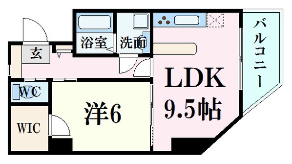 縮景園前駅 徒歩1分 5階の物件間取画像